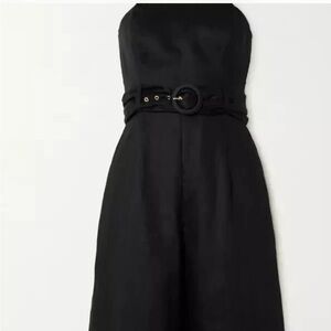 Zimmerli Black Wide-Leg Jumpsuit with Self-Tie Belt